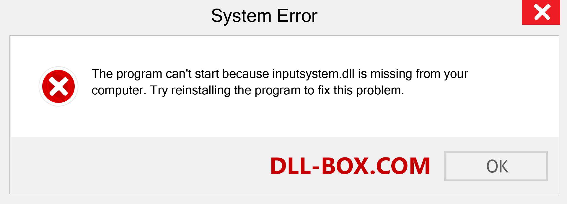  inputsystem.dll file is missing?. Download for Windows 7, 8, 10 - Fix  inputsystem dll Missing Error on Windows, photos, images